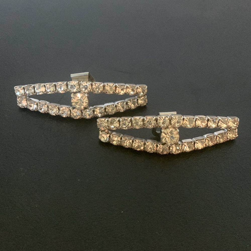 Vintage Pair Crystal Rhinestone Shoe Clips